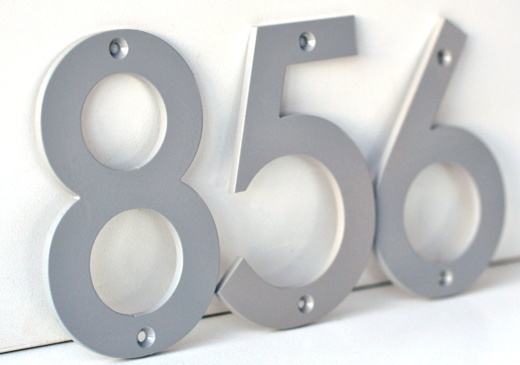 Coastal Grey Powder Coated Aluminum Numbers