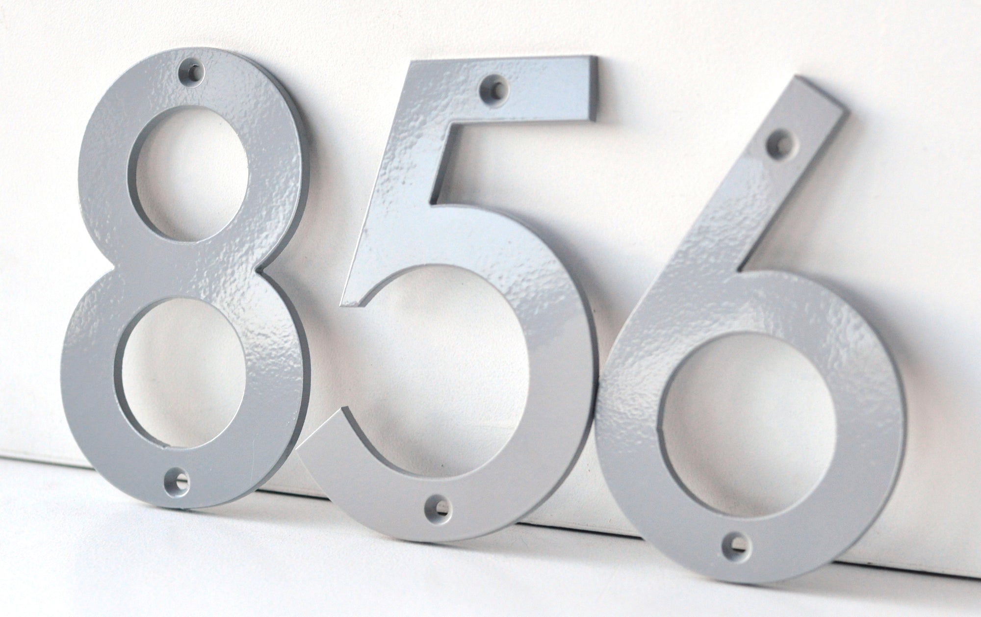 Coastal Grey Powder Coated Aluminum Numbers