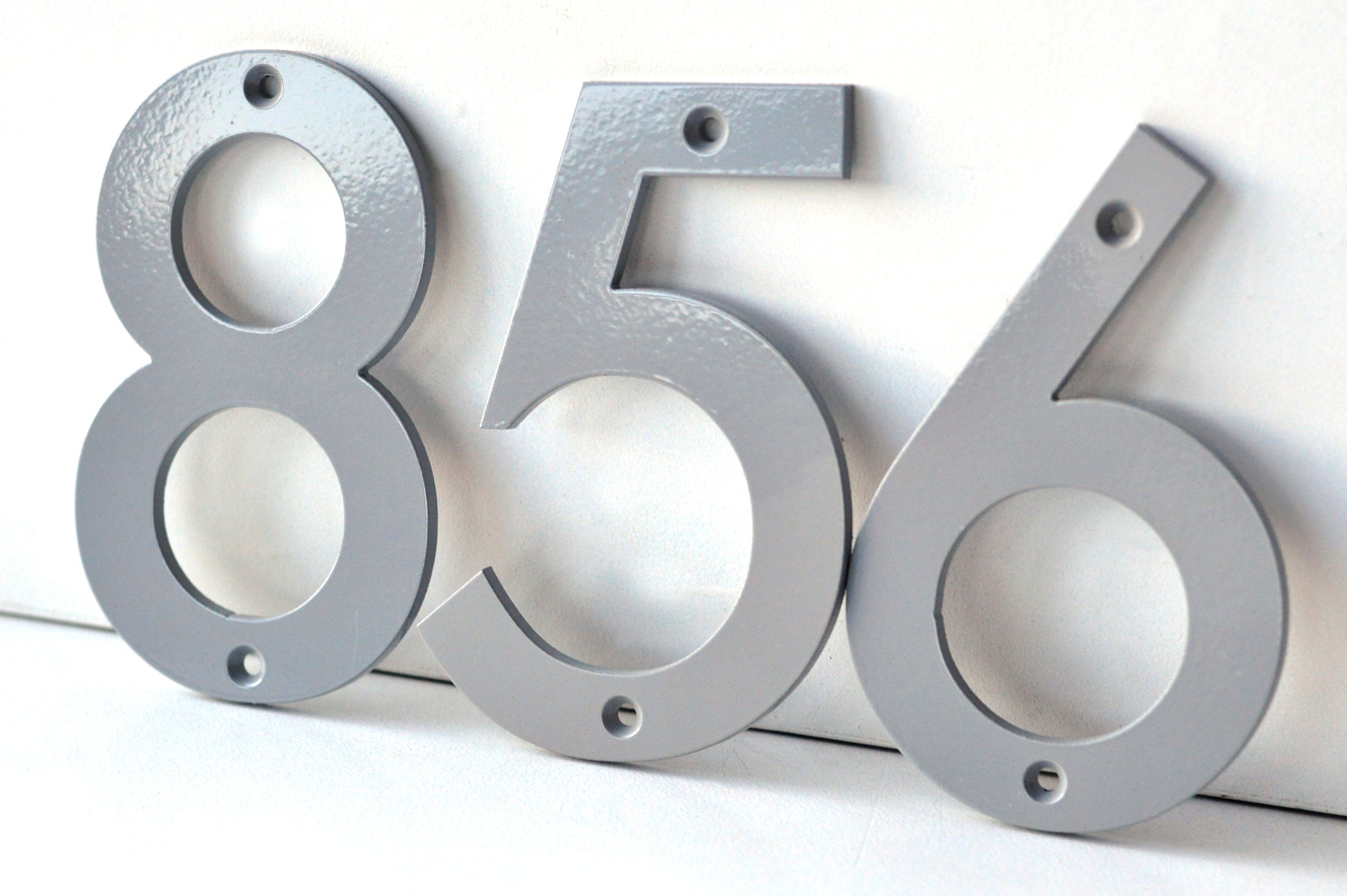 Coastal Grey Powder Coated Aluminum Numbers