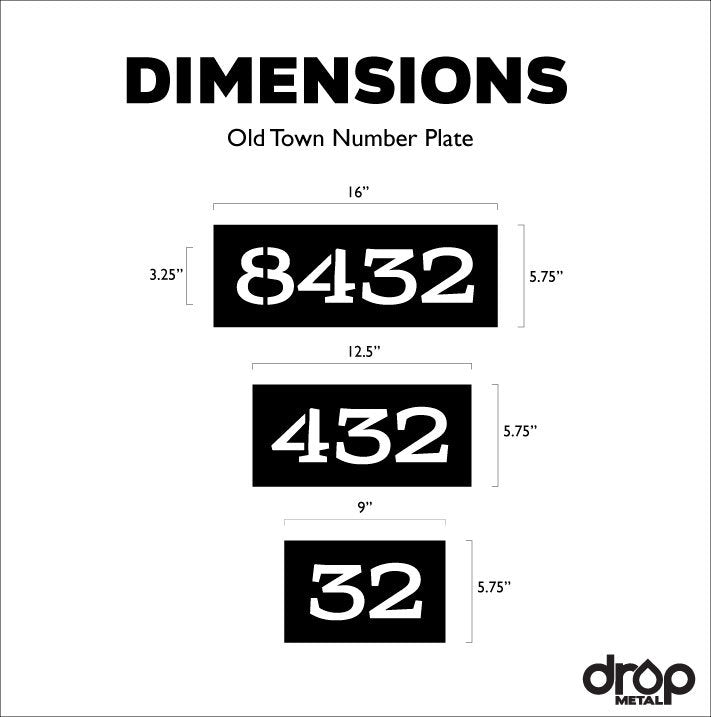 Old Town- Classic Cutout Style Number Plate