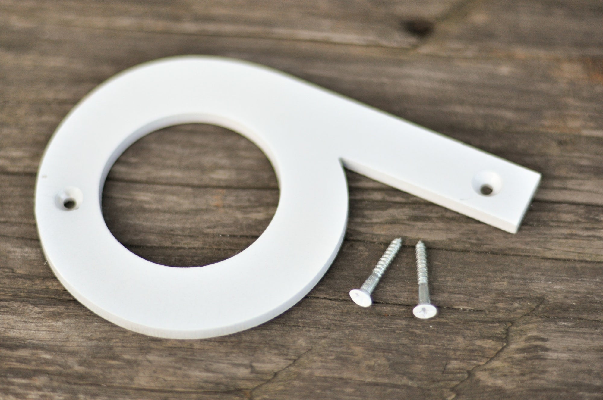 White Powder Coated Aluminum Numbers