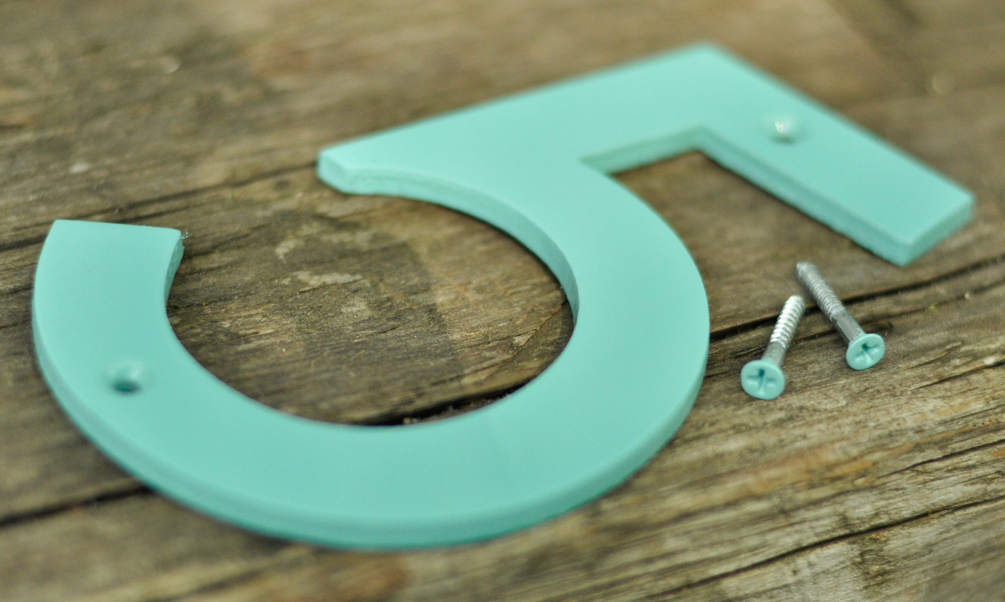 Sea Foam Powder Coated Aluminum Numbers