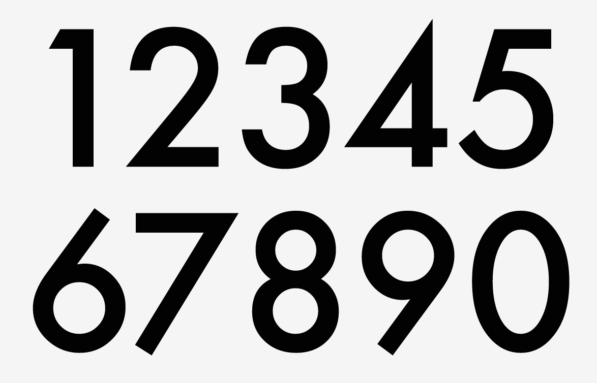 Coastal Grey Powder Coated Aluminum Numbers