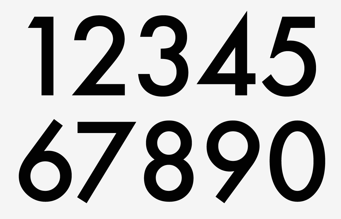 Oil Rubbed Bronze Powder Coated Aluminum Numbers