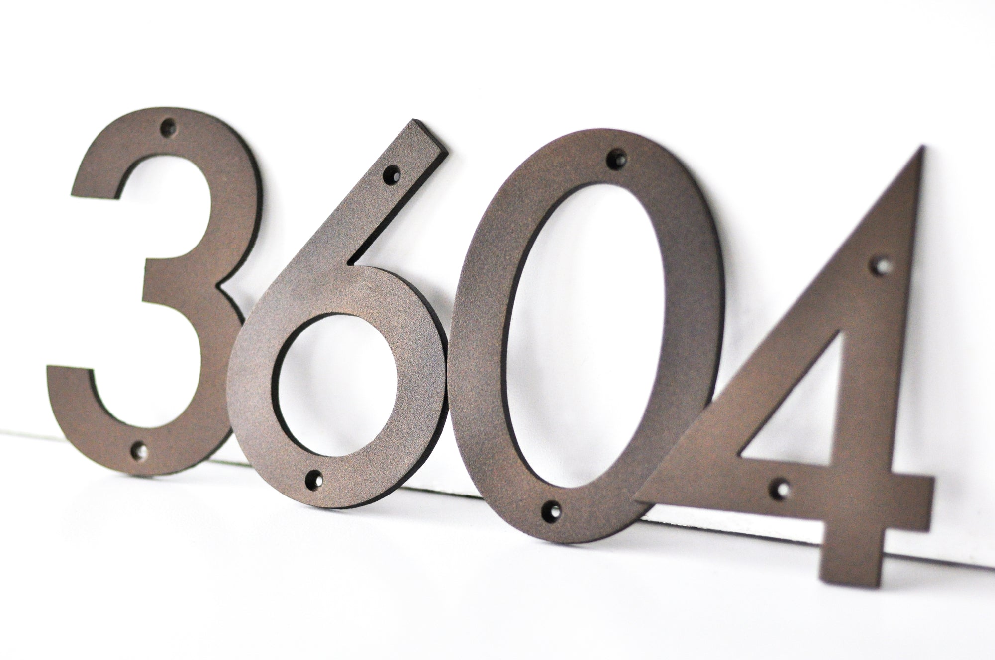 Oil Rubbed Bronze Powder Coated Aluminum Numbers