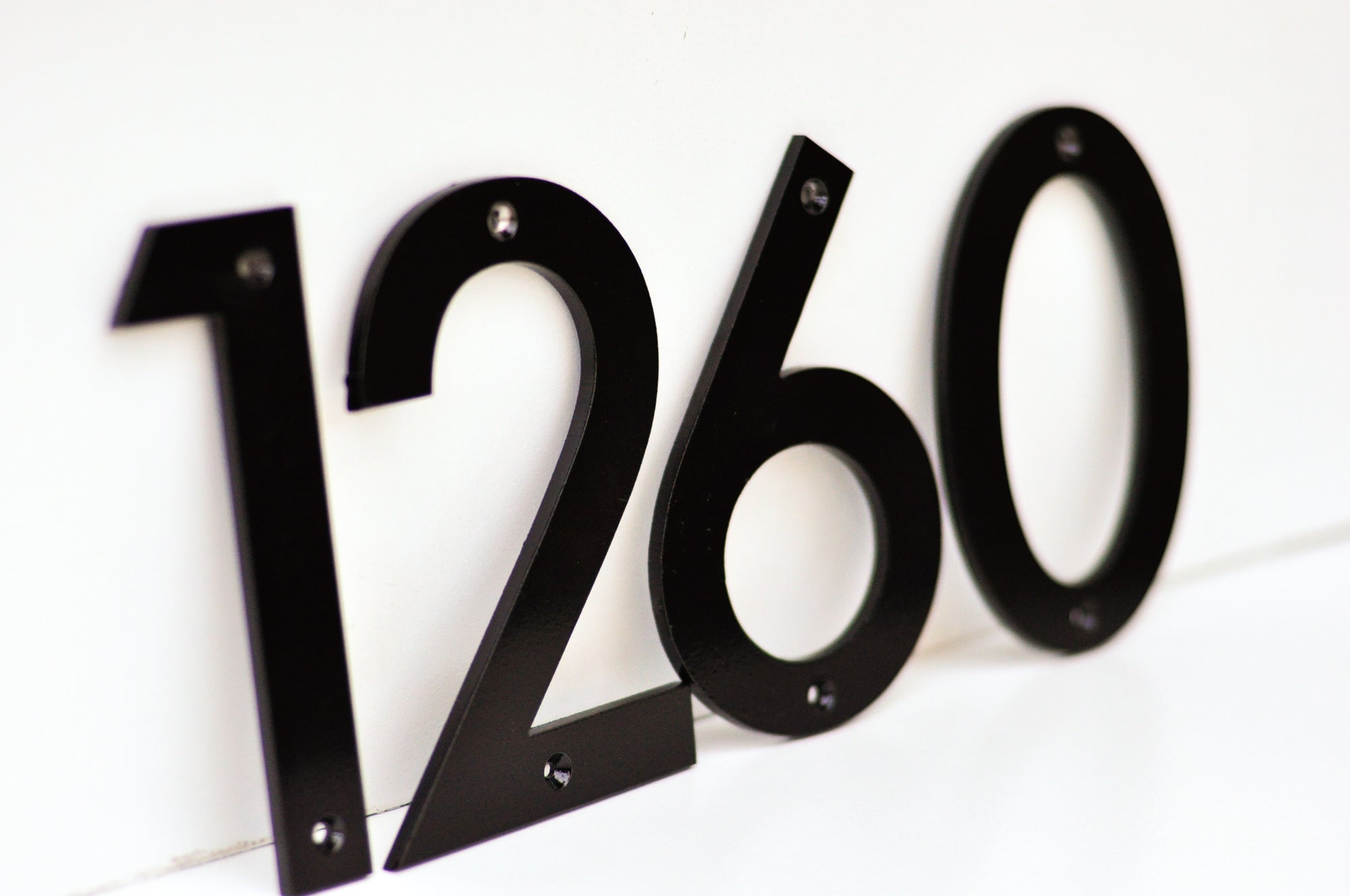 Black Powder Coated Aluminum Numbers