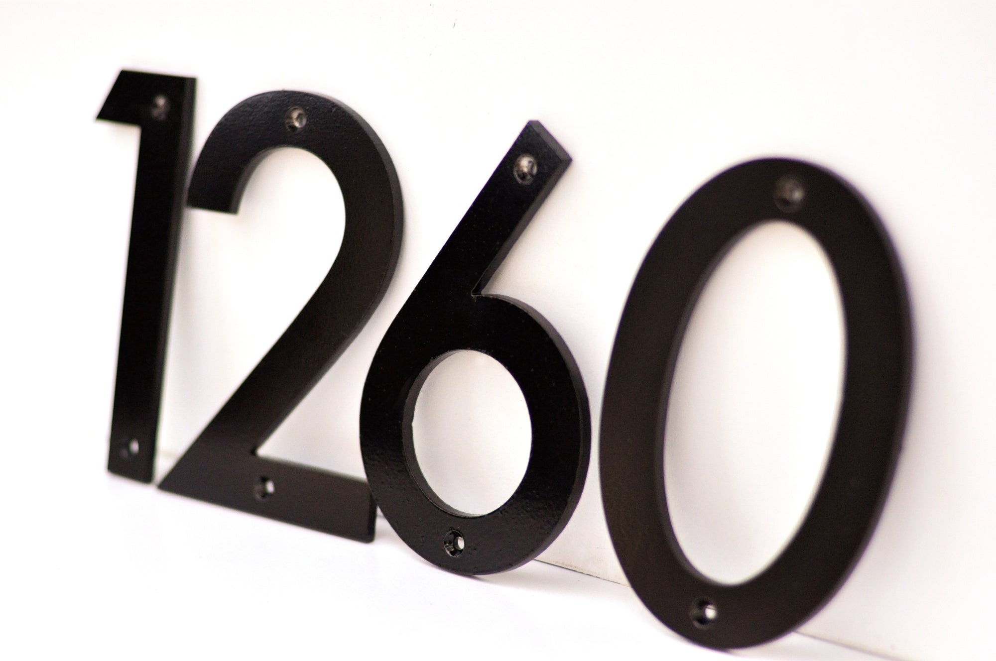 Black Powder Coated Aluminum Numbers