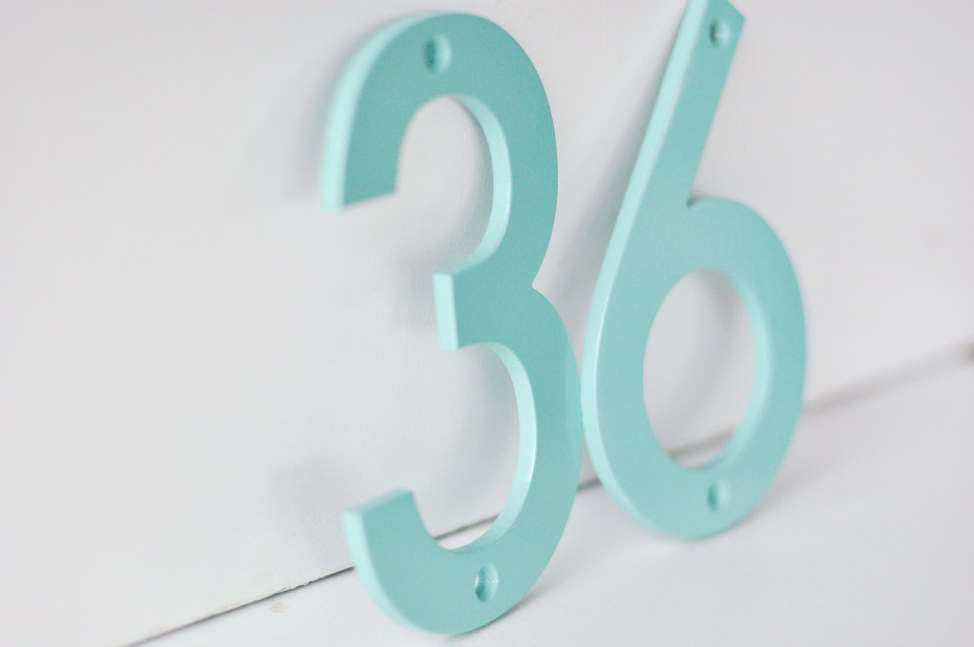 Sea Foam Powder Coated Aluminum Numbers