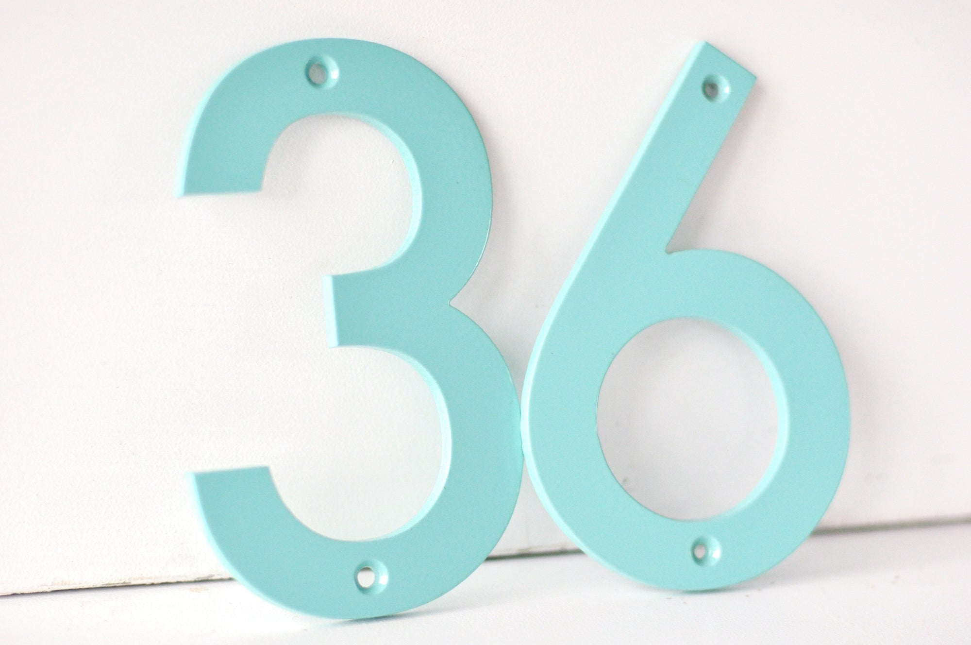 Sea Foam Powder Coated Aluminum Numbers