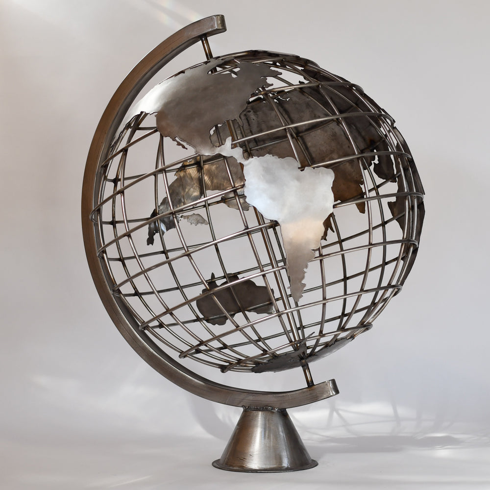 Metal Globe Sculpture