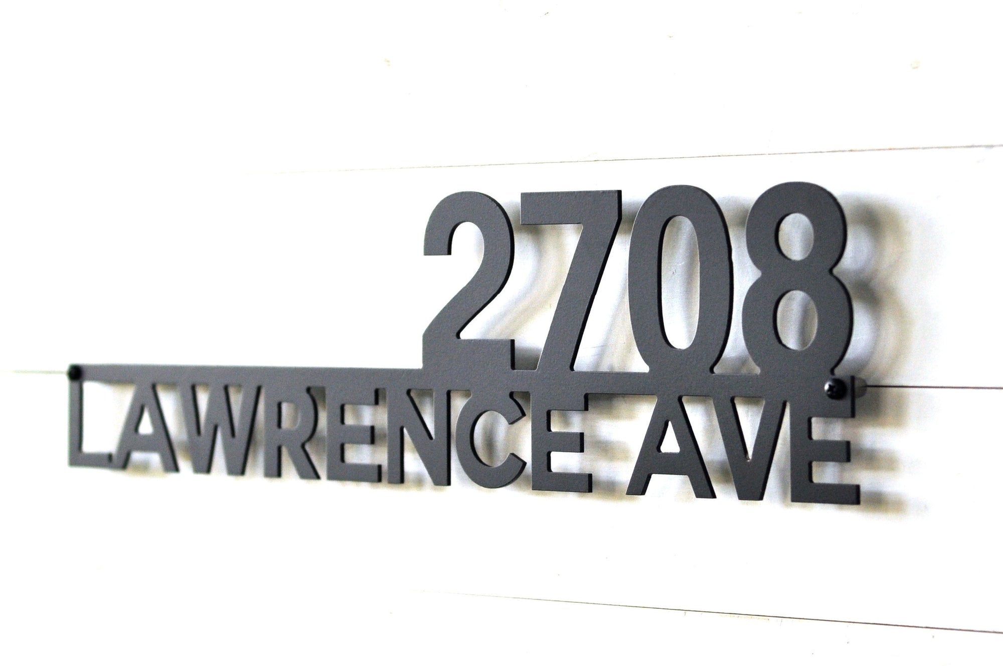 Modern Underline Aluminum Address Sign