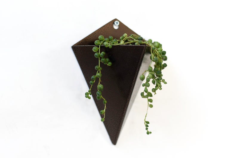 geometric wall hanging planter Isosceles Planter. Geometric Hanging Wall Planter